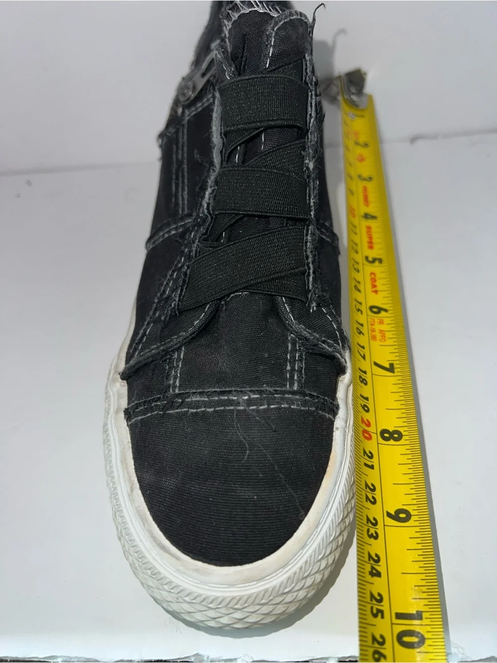 Blowfish Malibu Black Slip-On Sneakers | Distressed Canvas | Side Zip | Women’s